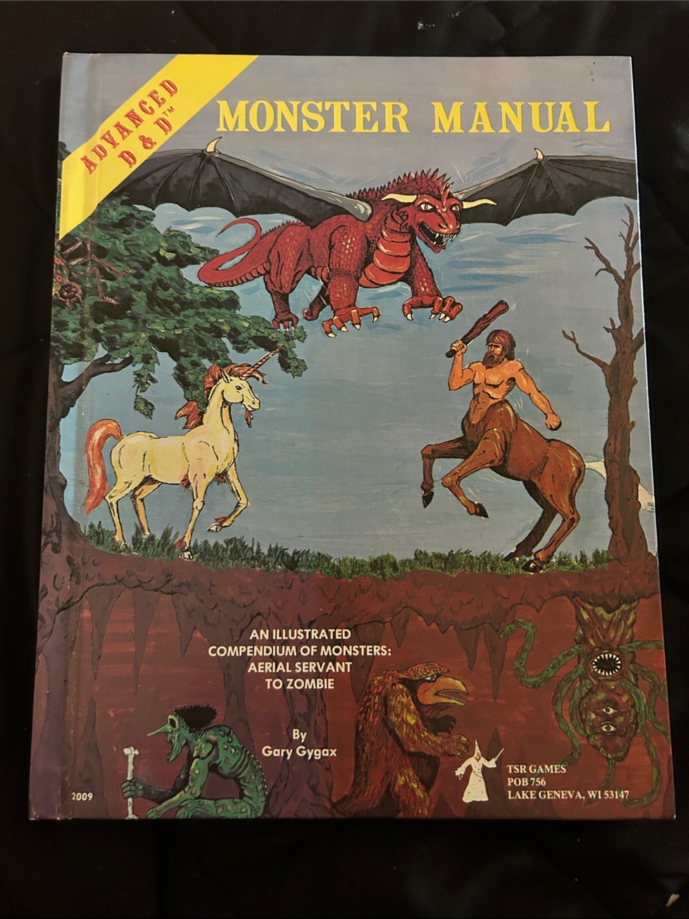 Advanced Dungeons & Dragons Monster Manual - Blue Cover with Red Dragon